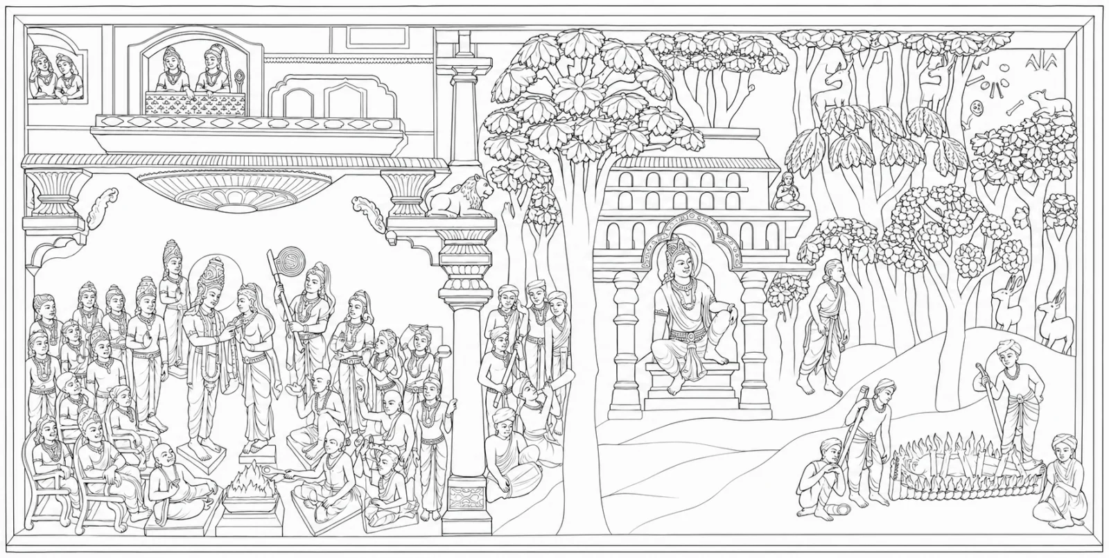Padmasambhava departs his father's kingdom as a wandering ascetic